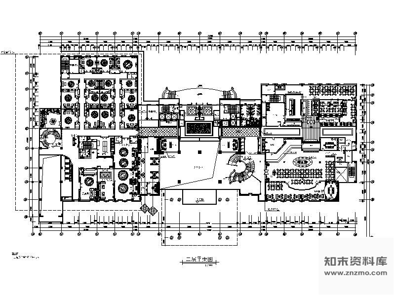 施工图某五星大酒店二层装修图(含效果)