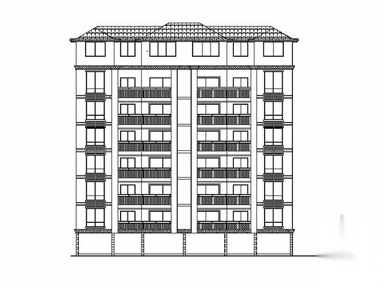 [娄底]某六层欧式风格住宅楼建筑施工图