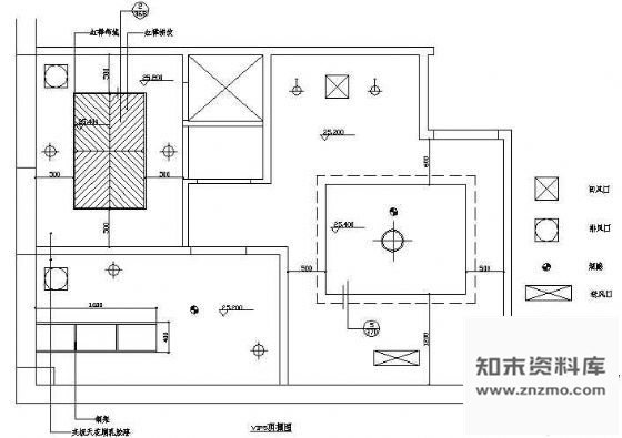 图块/节点VIP房顶棚平面图1