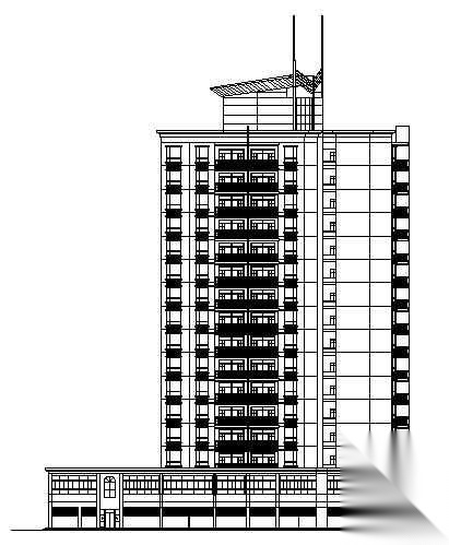 某市二十四层住宅楼建筑方案图.