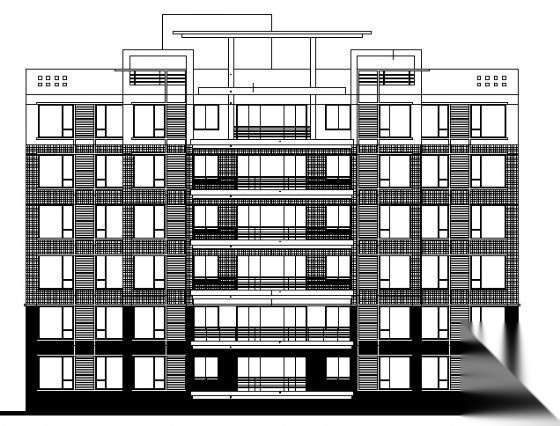 某六层住宅楼A3型建筑方案图