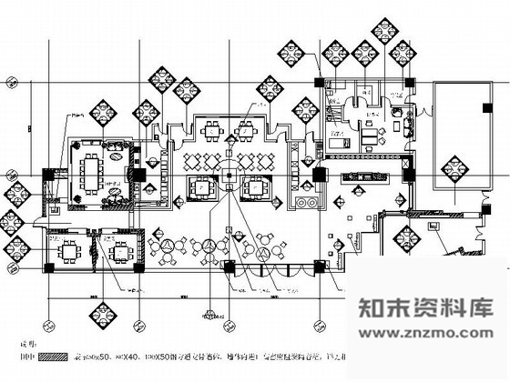 施工图深圳东南亚餐厅室内装修施工图(含实景)