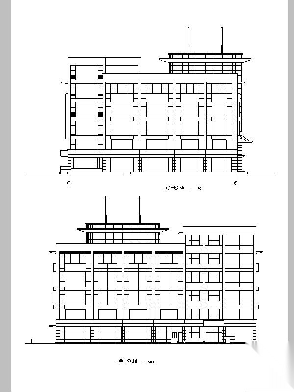 岳堤超市商业建筑设计方案施工图CAD