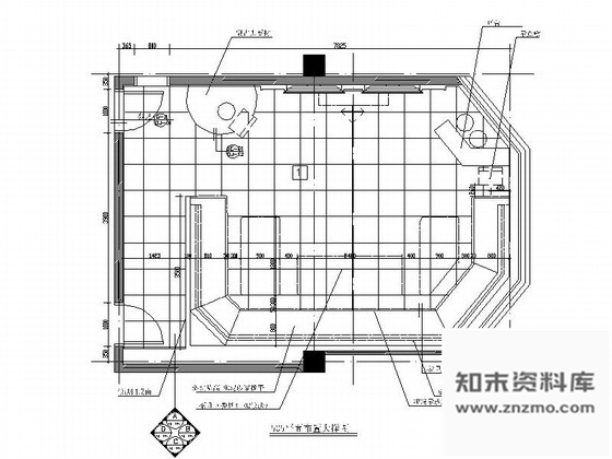 图块/节点玻璃砖装饰KTV包厢立面图