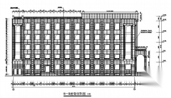 马鞍山某实验办公楼幕墙图纸