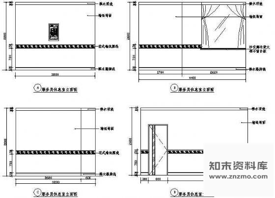 图块/节点服务员休息室立面图