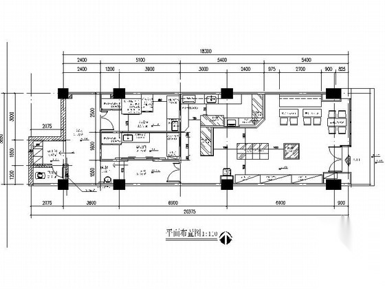 [湖北]复古小时尚蛋糕店室内施工图（含效果图）