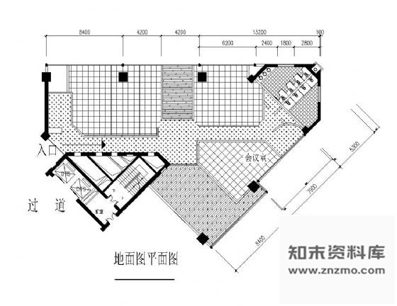 图块/节点办公空间平面设计图