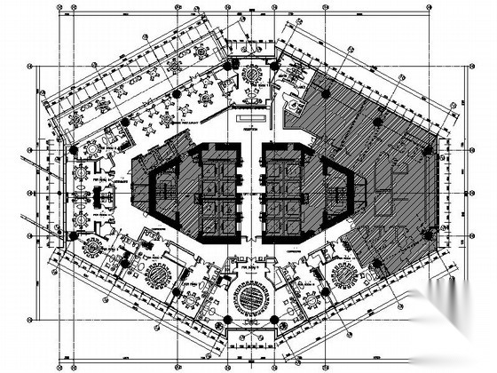 [福州]首家国际白金五星级酒店中餐厅施工图