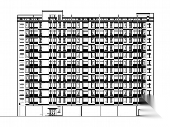 [义乌市北苑]某十二层宿舍楼建筑施工图