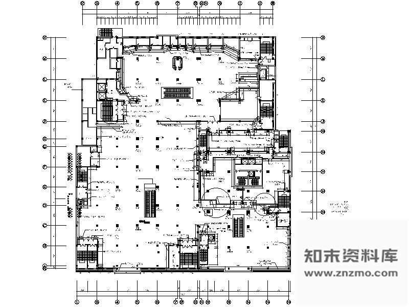 施工图辽宁某大型百货商场第五层室内装修图