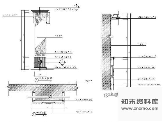 图块/节点酒楼走道装饰柱详图