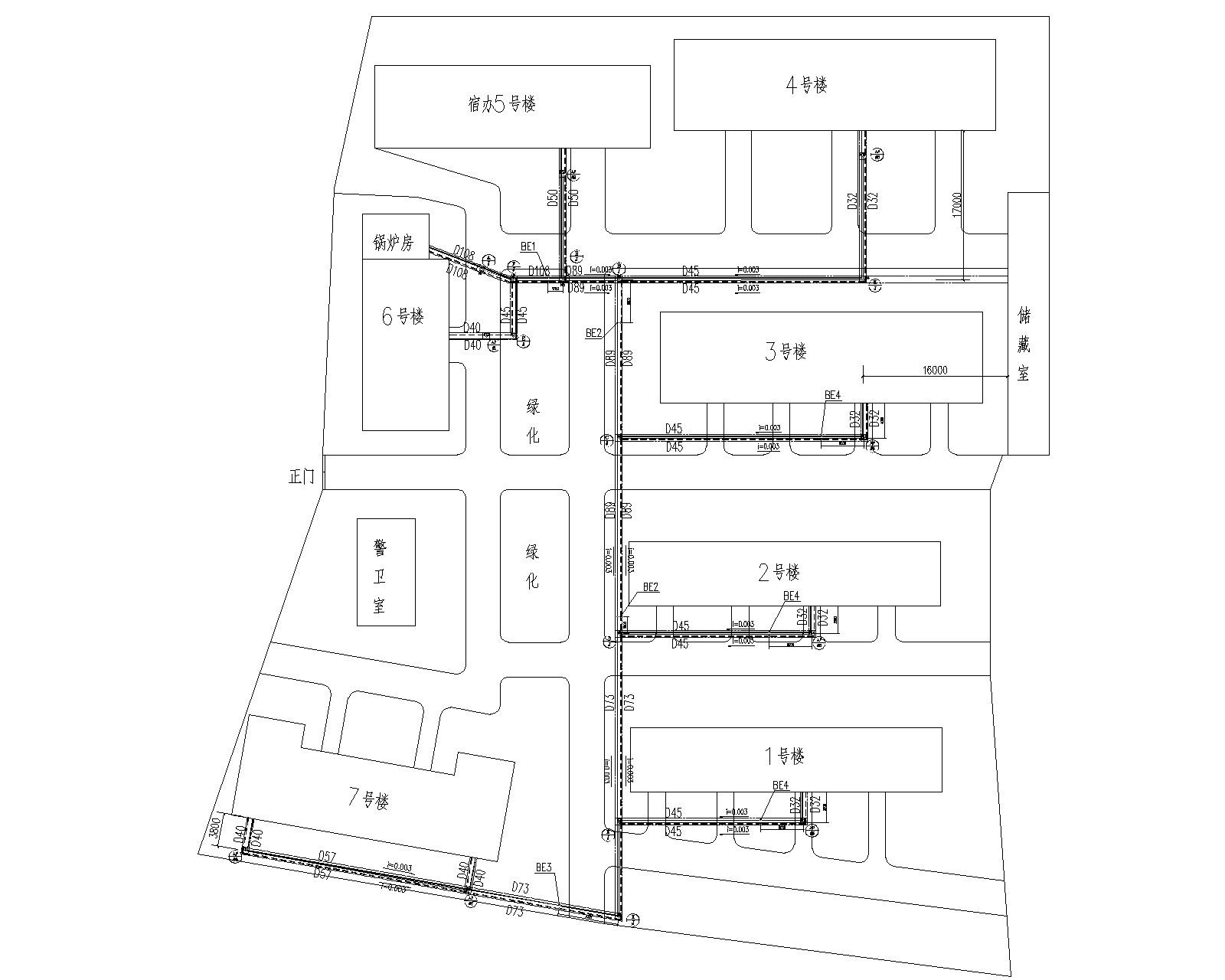 室外热力管网改造施工图 市政暖通