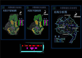 某风景旅游区总体CAD景观图纸