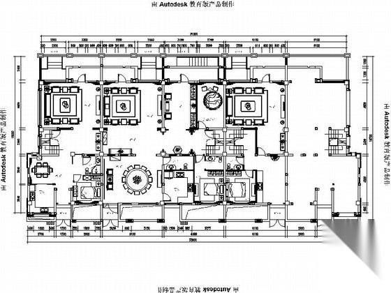 [大理]中式典雅大气别墅室内设计CAD施工图(含效果图）