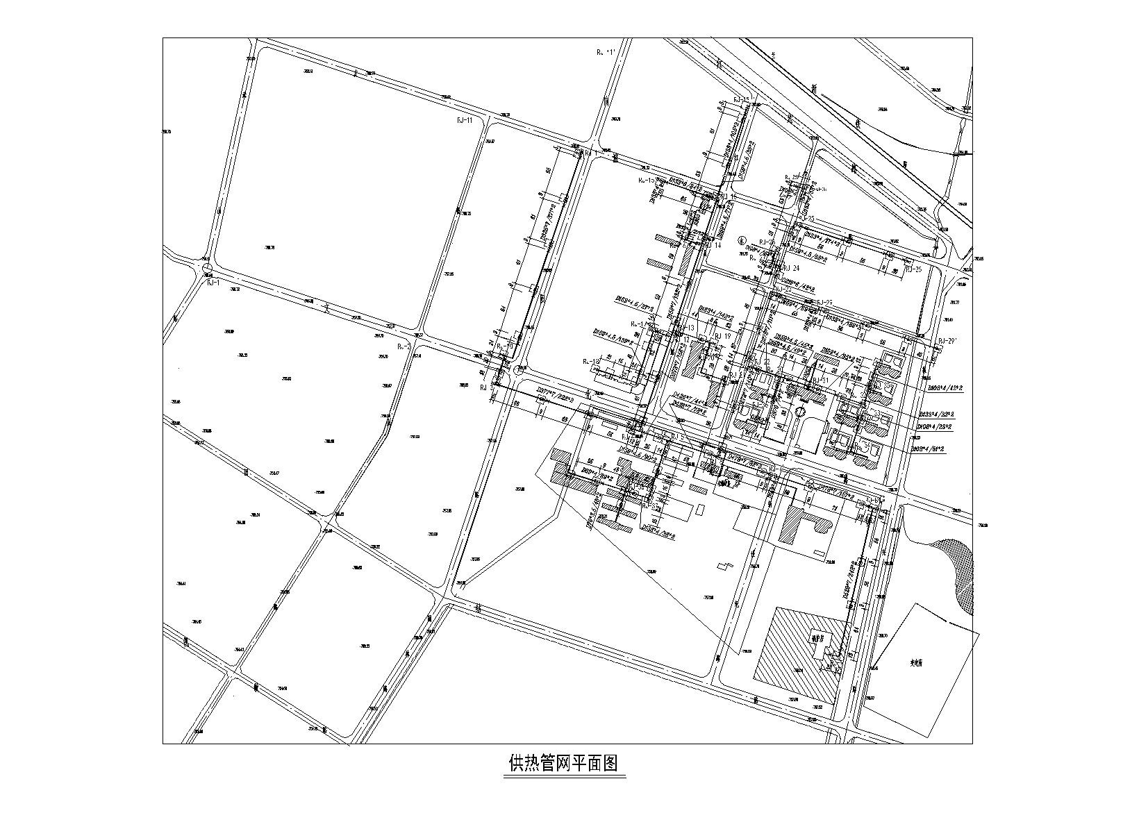 室外热力管网施工图 市政暖通