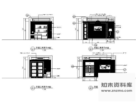 图块/节点欧式书房Ⅰ立面图