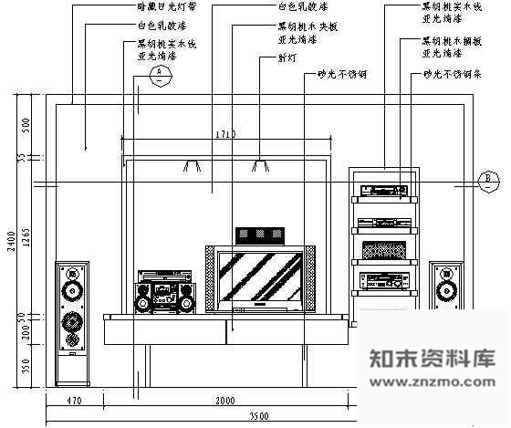 图块/节点电视背景墙立面