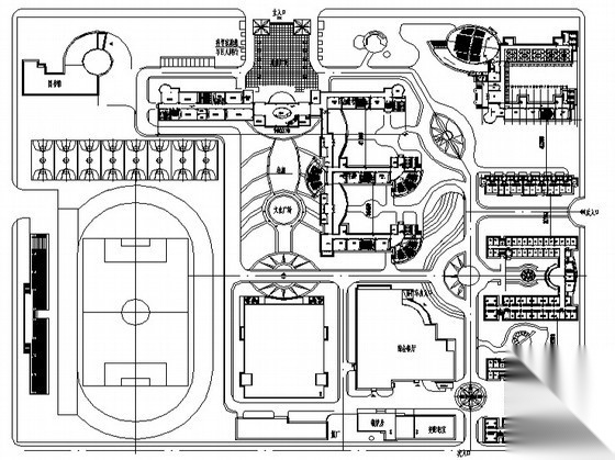 某中学校园规划方案（CAD+效果图）