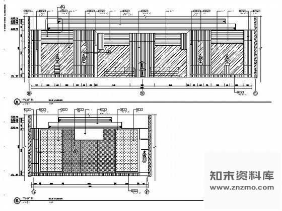 图块/节点山东某大酒店大会议室立面图