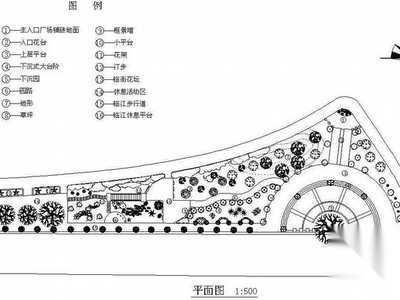 四川某滨水广场景观设计施工图