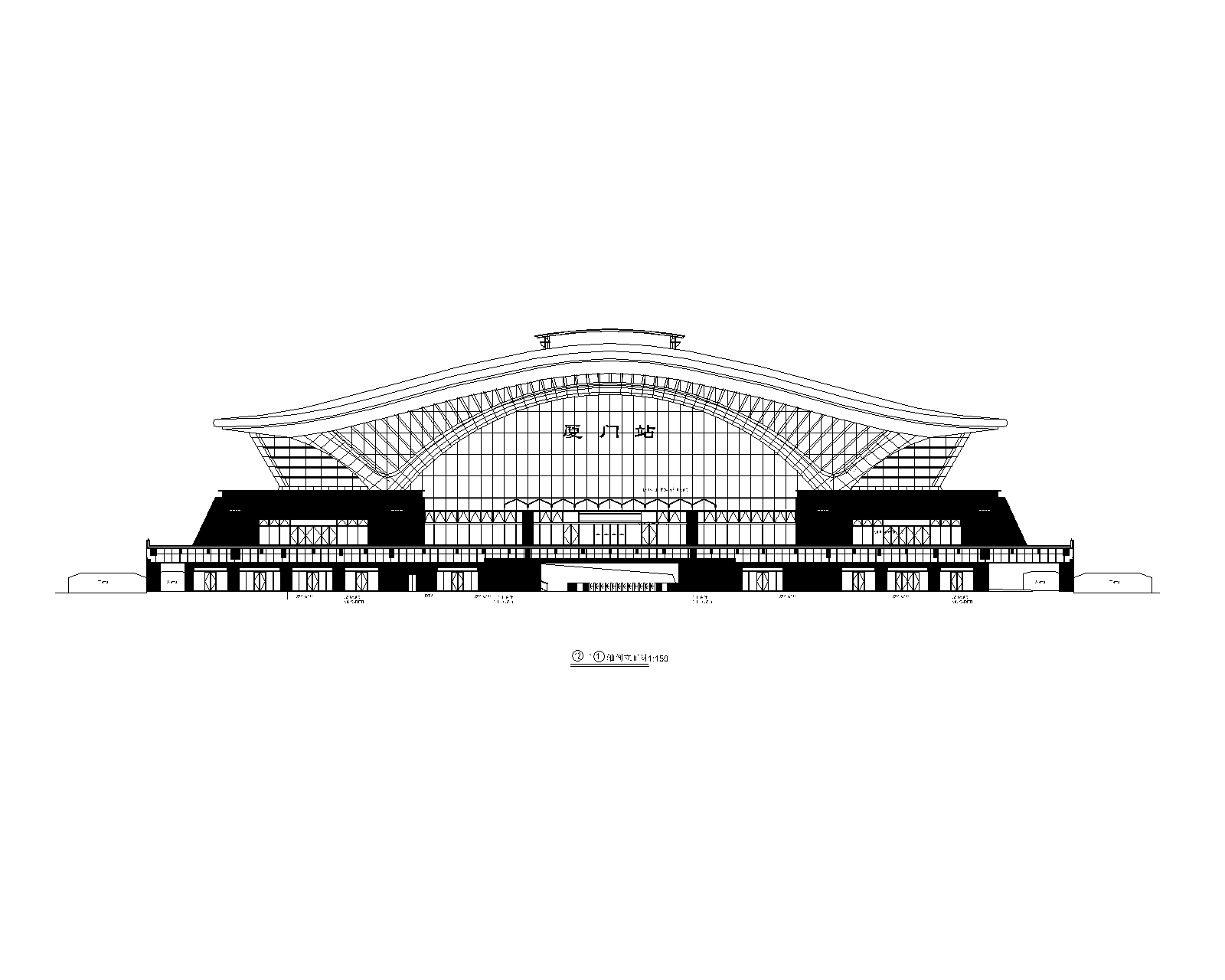 [厦门]火车站站房全套建筑施工图