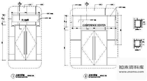 图块/节点图书馆内装修休息厅门大样图