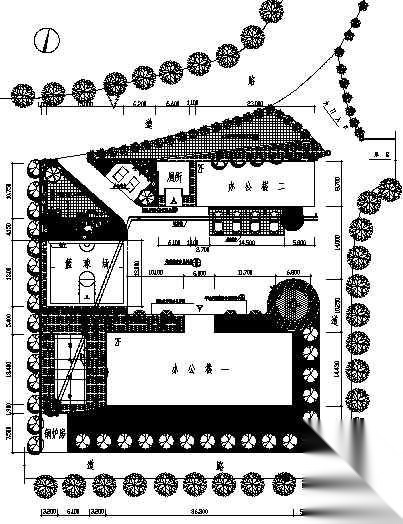 某厂区办公楼室外环境设计 工业园区景观