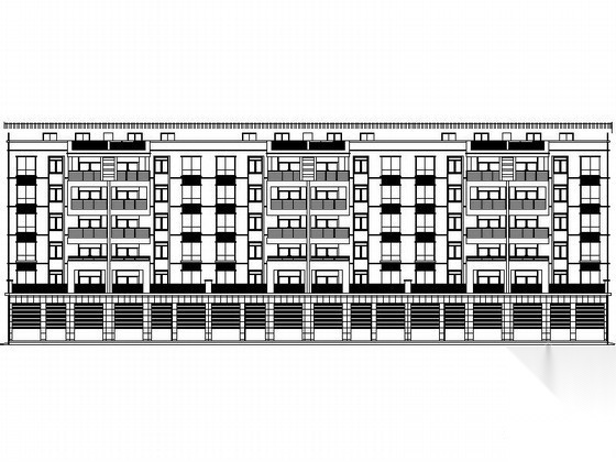 [孝感]某县花园住宅七层商住楼建筑施工图