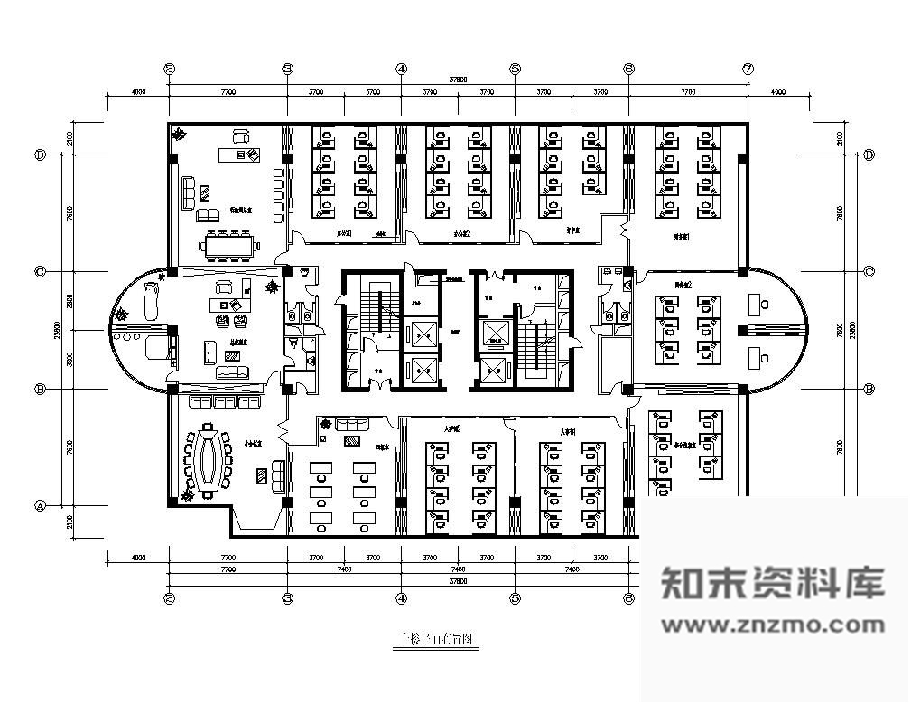 惠州某大厦办公楼平面设计图