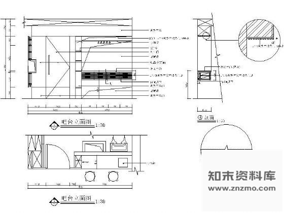 图块/节点家居吧台设计详图 节点