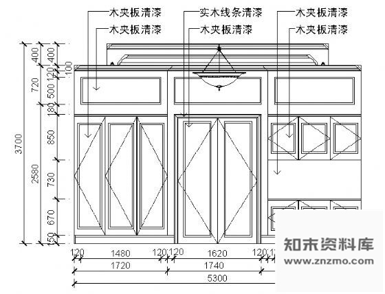 图块/节点餐厅包间立面