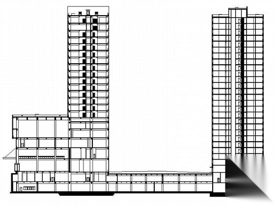 北京 现代风格知名商业广场全套建筑施工图