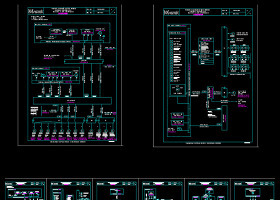 船舶主机遥控电气系统图CAD图纸