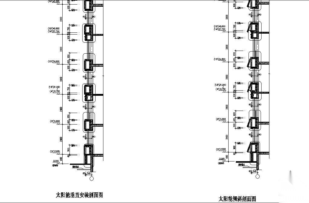 太阳能集热器安装大样图