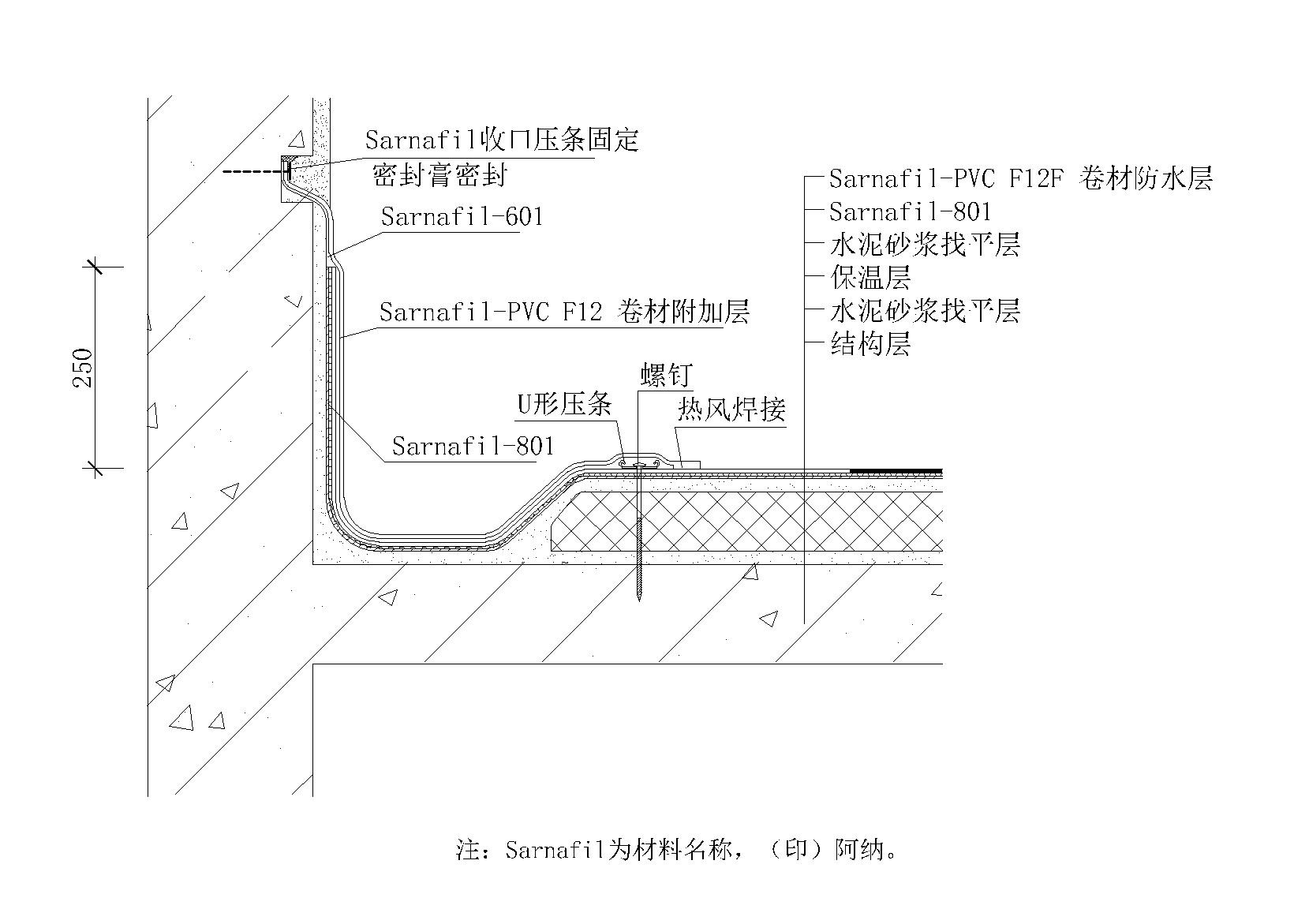 15套平屋面节点详图设计（CAD） 建筑通用节点