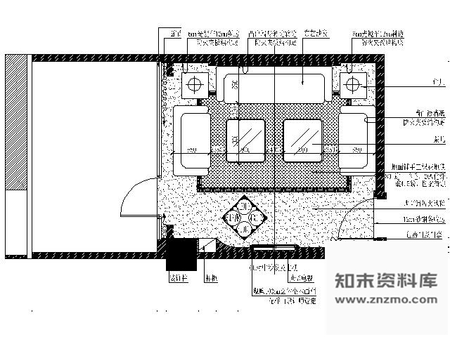 施工图会所康体区VIP休息房装修图