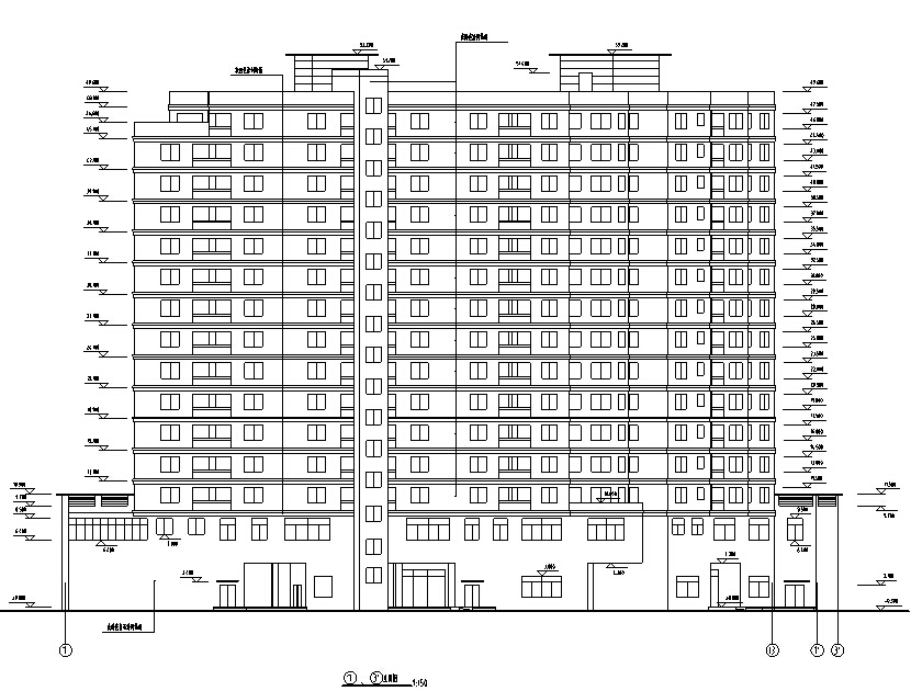 凯悦宾馆现代高层建筑施工图CAD