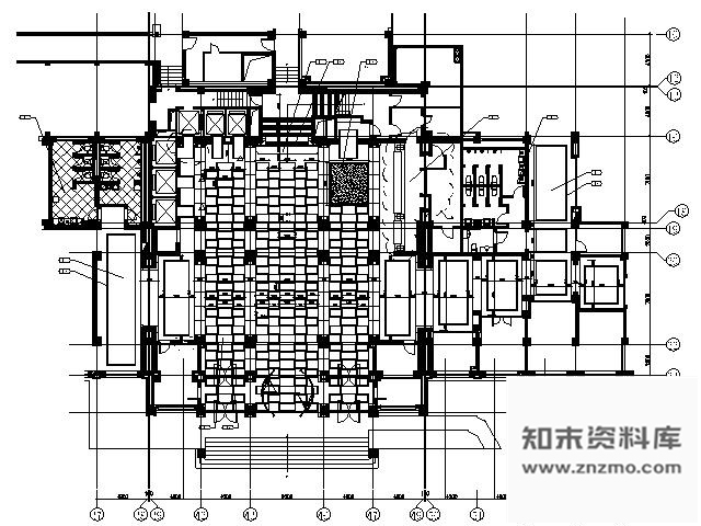 施工图高档商务酒店大堂装修图