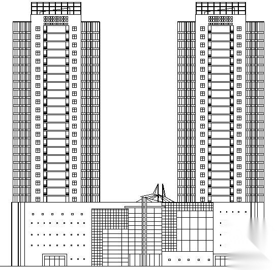 二十八层办公综合楼建筑方案图