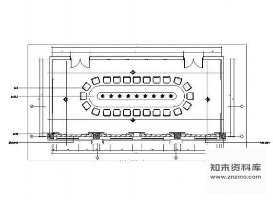 施工图高速公路服务区综合楼会议室装修施工图含效果