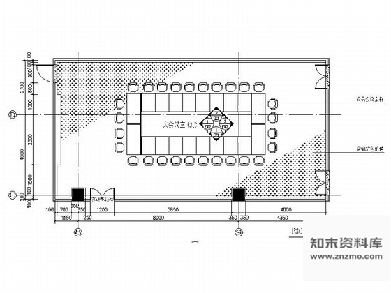 施工图某办公楼三个会议室装修图