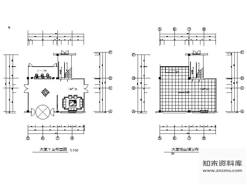 图块/节点某公司办公楼大堂平面图