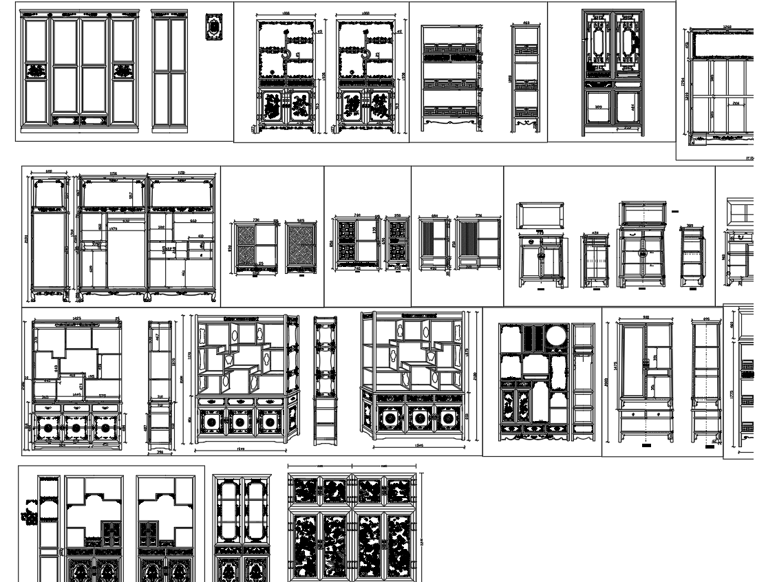 中式柜CAD