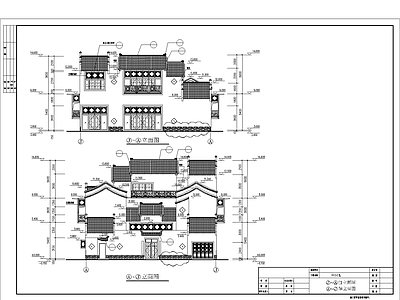 别墅设计方案平面立面剖面建筑施工图C型