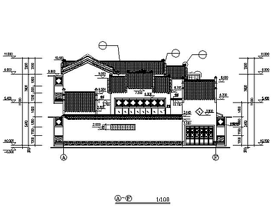 别墅设计方案平面立面剖面建筑施工图BB型