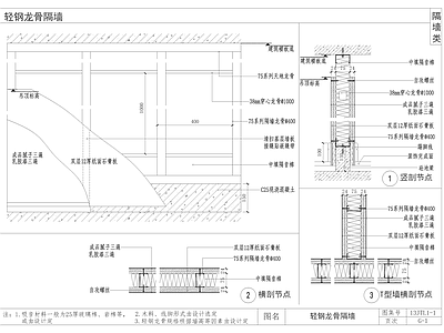 隔墙节点详图大全