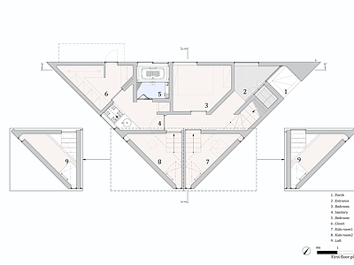 01 37日本  三角形 日式小屋 House in Kobe 平层