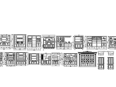 定制酒柜cad尺寸详细