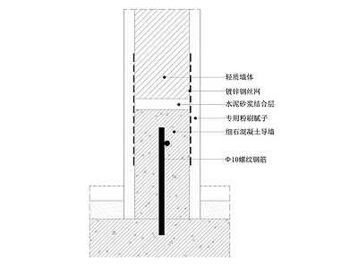 轻质墙节点图